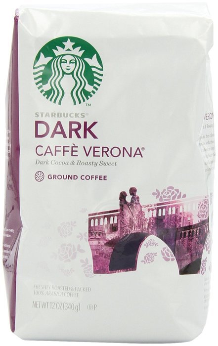 Starbucks Caffe Verona Coffee, Dark, Ground, 12-Ounce Bags (Pack of 3) N3