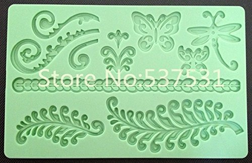1pcs, Silicone Molds Leaves&butterfly Shape Fondant and Gum Paste Mold Cake Decoration Mold