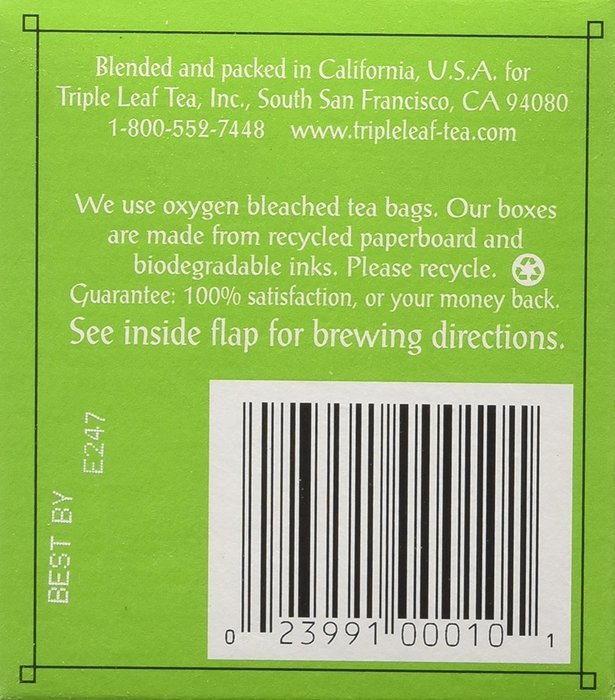 Triple Leaf Teas - Dieter's Green Herbal Tea, 20 bag