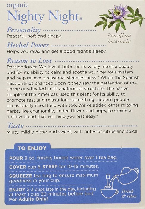 Traditional Medicinals Organic Fair Trade Certified Nighty Night Herbal Wrapped Tea Bags - 16 ct N2