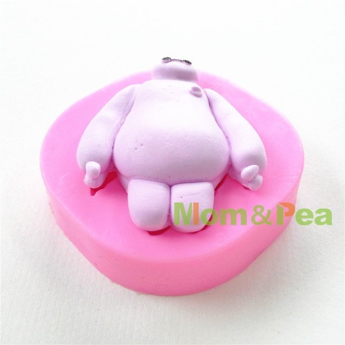 Mom&pea 0650 Baymax Shaped Silicone Mould for Fondant Cake Sugar Paste Cake Decoration 3d Cake Toppers Mold 6.7... N3