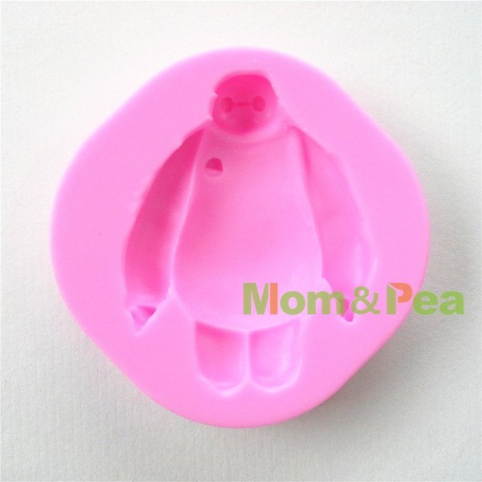 Mom&pea 0650 Baymax Shaped Silicone Mould for Fondant Cake Sugar Paste Cake Decoration 3d Cake Toppers Mold 6.7... N4