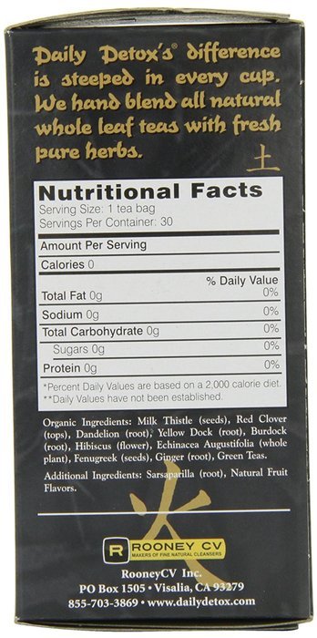 Daily Detox All Natural Tea, Decaffeinated Original Green Tea, 30 Count N9