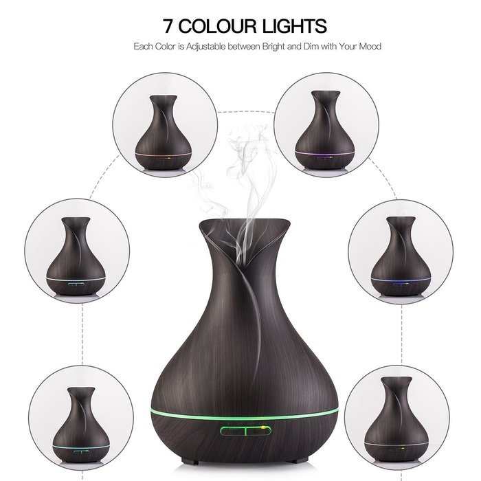 Essential Oil Diffuser, Leofan 200ml Aromatherapy Cool Mist Humidifier with Adjustable Mist Mode, 4 Timer Settings...