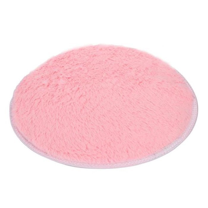 Kingfansion Soft Bath Bedroom Floor Shower Round Mat Rug Non-slip (Black ) N27