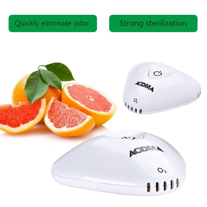 AODMA Mini Ozone Anion Air Purifier Deodorizer for Refrigerator,Car,Shoe Cabinet,Storage Room Confined Space Air... N6