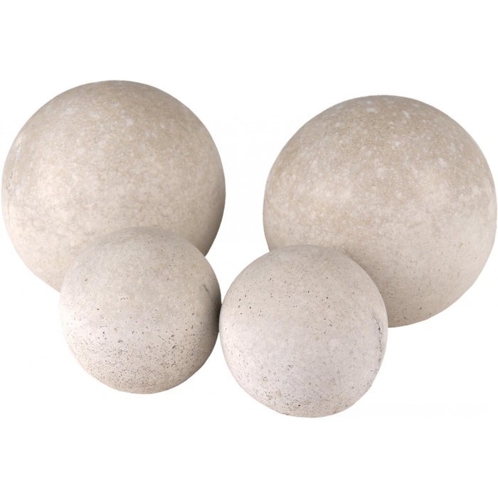 Peterson Gas Logs Decorative Geo Shapes Ivory Sphere Set - Set Of 4