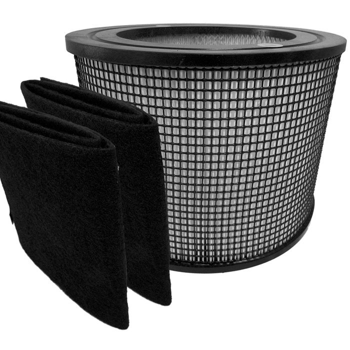 Premium Hepa Plus Filter + 2 Carbon Prefilter Wraps for Filter Queen Defender Air Purifier 4000 360 by Saras Vac...
