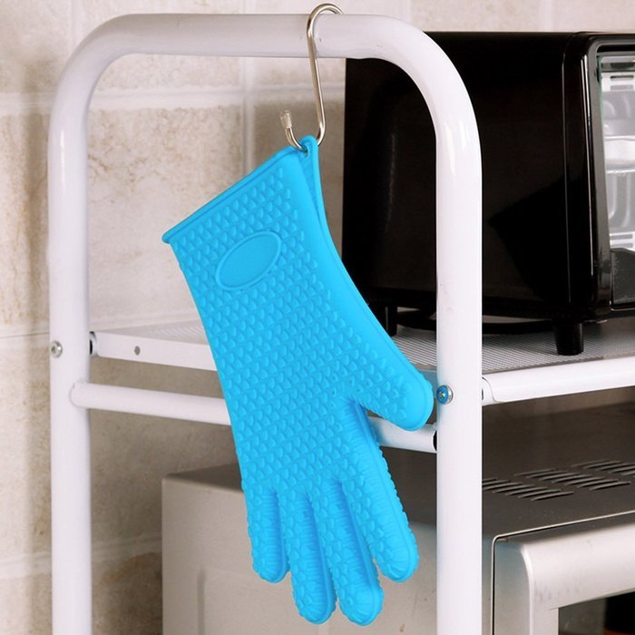 Beauty Clubs 1PC Microwave Baking Tool Heat Resistant Silicone Glove (Rose Red) N12