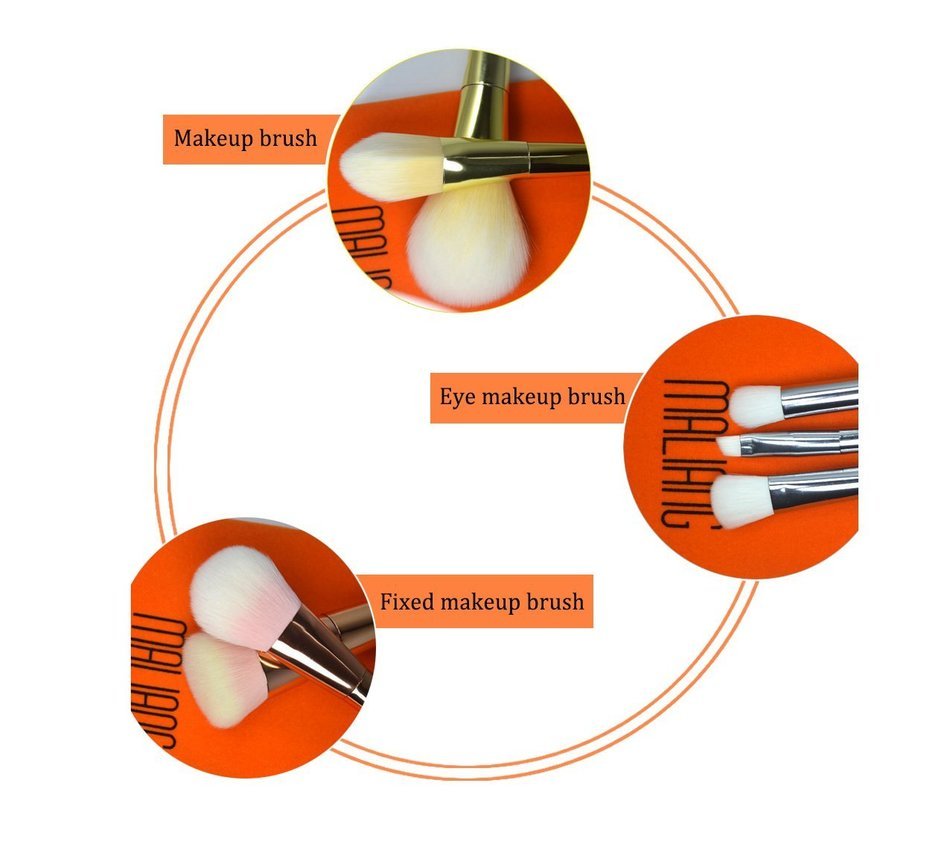 7+12 Pieces Makeup Brush Set Professional Metal Handle Foundation Blending Blush Concealer Eye Face Liquid Powder... N4