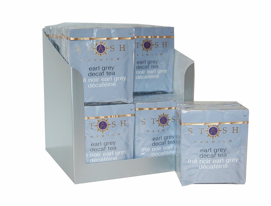 Stash Tea Decaf Earl Grey Black Tea, 10 Count Tea Bags in Foil (Pack of 12) N8
