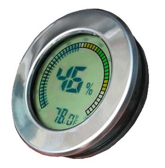 Caliber 4R IV R Gold Bezel Round Digital Hygrometer N3
