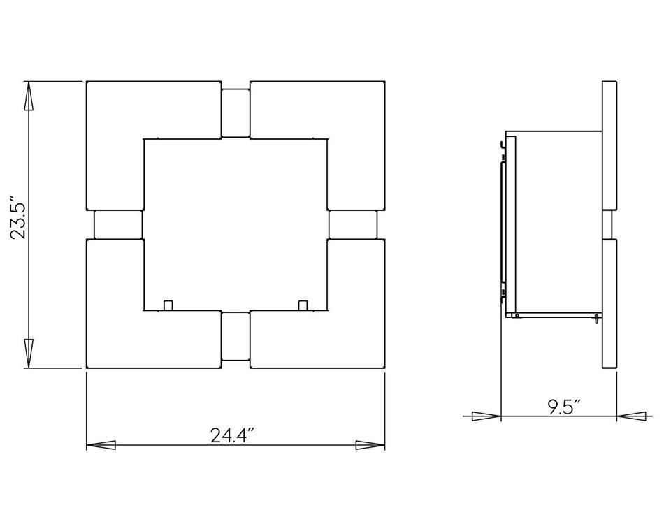 Ignis Tokio Recessed Ventless Ethanol Fireplace UL Listed / UL Approved Fireplace N2