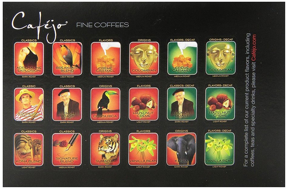 Cafejo K-Cups, Costa Rica Coffee, 50 Count N12