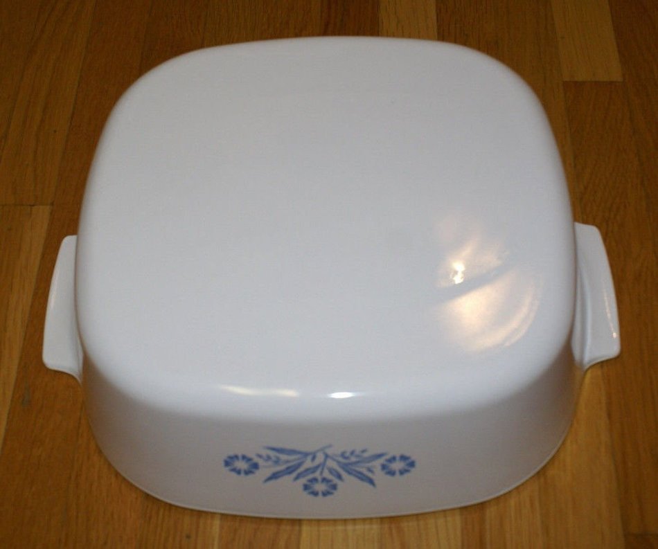 Vintage Large Corning Ware Cornflower Blue Glass 4 Quart Casserole ...