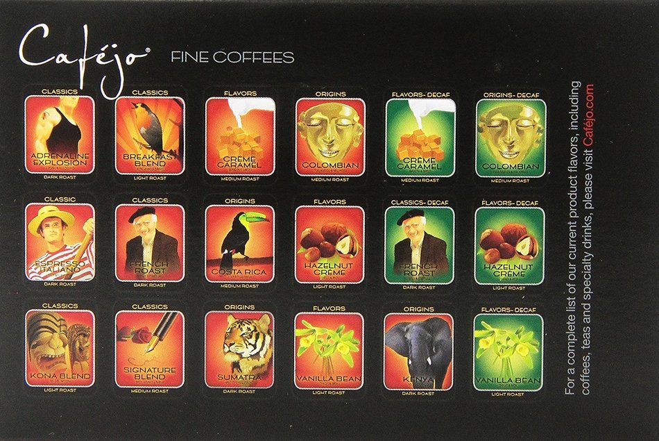 Cafejo K-Cups, Costa Rica Coffee, 50 Count N50