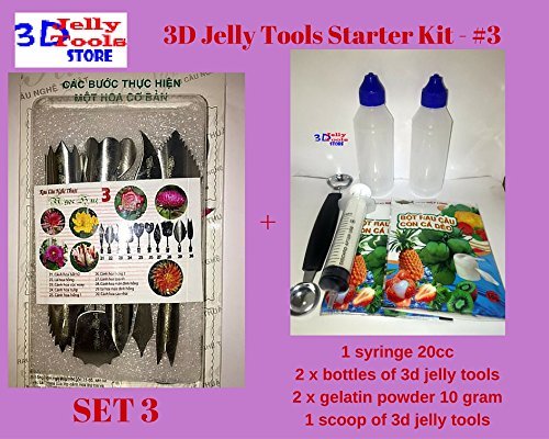 3D Jelly Tools Starter Kit - Type 3 - 3D Gelatin Art Tools - 10 pcs/set