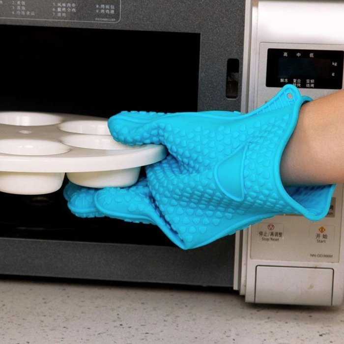 Beauty Clubs 1PC Microwave Baking Tool Heat Resistant Silicone Glove (Rose Red) N16