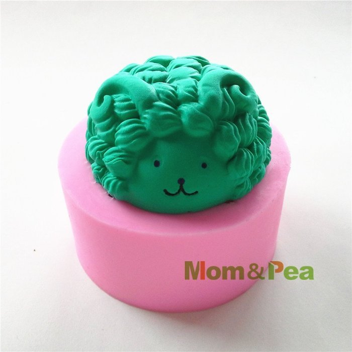 Mom&pea 0524 Sheep Shaped Silicone Mould for Fondant Cake Sugar Paste Cake Decoration 3d Cake Toppers Mold Soap... N4