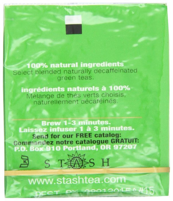 Stash Tea Decaf Earl Grey Black Tea, 10 Count Tea Bags in Foil (Pack of 12) N17