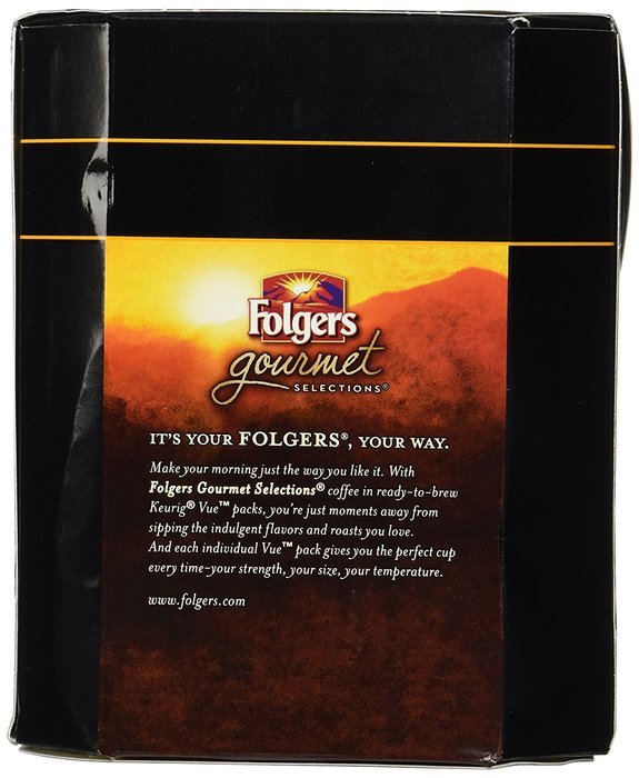 Folgers Gourmet Selections Vanilla Biscotti Coffee Keurig Vue Portion Packs, 32 Count N4
