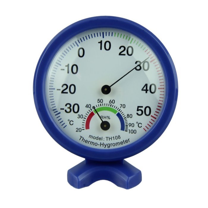 Voberry&reg; New Arrival Round Accurate Temperature Humidity Meter Hygrometer Thermometer Indoor Outdoor (FluorescentGreen) N14