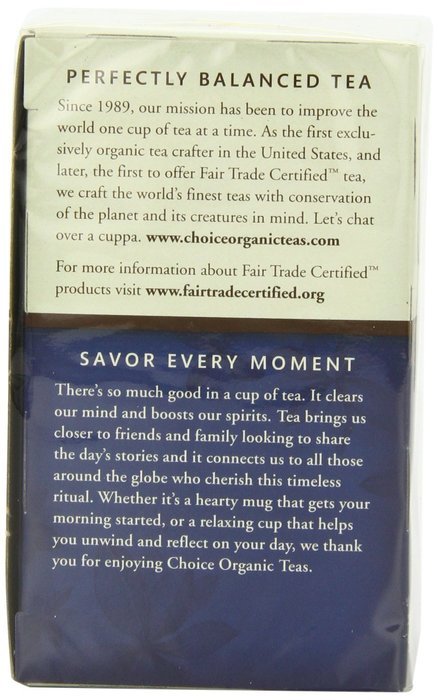 Choice Organic Teas Black tea Russian Caravan-Smoky Lapsang Souchong Tea,16 Tea Bags, 1.1 Oz (Pack of 6) N3