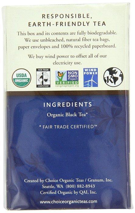 Choice Organic Teas Black tea Russian Caravan-Smoky Lapsang Souchong Tea,16 Tea Bags, 1.1 Oz (Pack of 6) N4