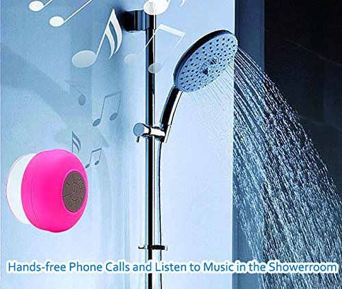 BTS-06 Water Resistant Shower Bluetooth Speaker with Sucker Support Hands-free Calls Function N7