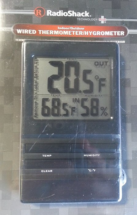Radioshack Wired Thermometer/Hygrometer Indoor/Outdoor