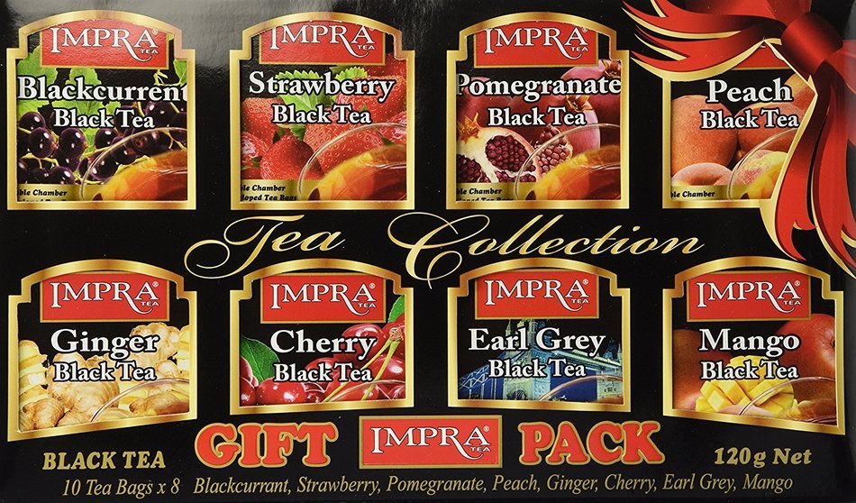 Impra Black Tea Collection Gift Pack 8 Flavors, 80-Count Tea Bags per order