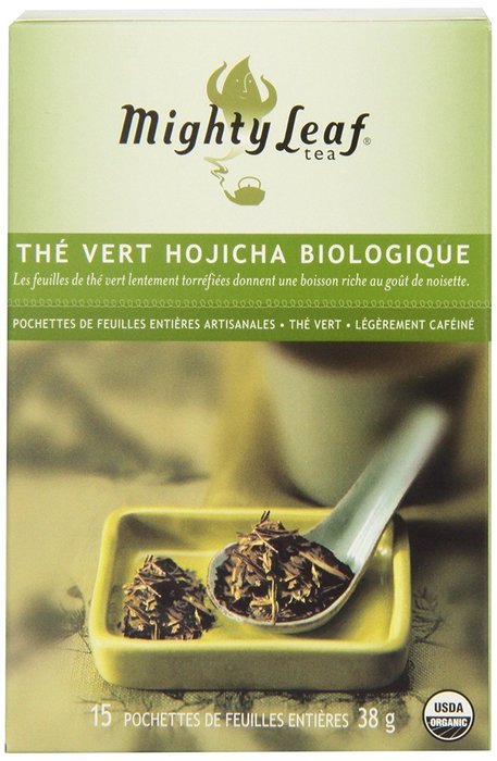Mighty Leaf Tea Organic Hojicha Green Tea, 15-Count Whole Leaf Pouches (Pack of 3)