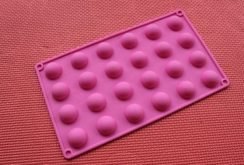 Lariy New 3D 24-Round Ball Cake Soap Silicone Mould Candy Chocolate Mold Baking Tool N2