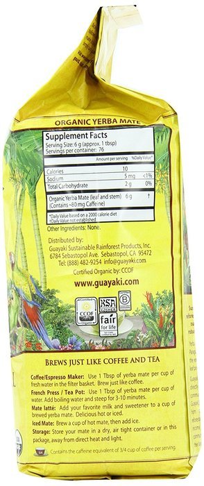 Guayaki Traditional Organic Yerba Mate, Loose Tea, 16 Ounce N2