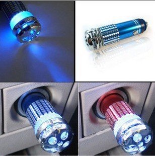 Domire LED Car Auto Oxygen Bar Freshener Smoke Air Purifier ionizer Vehicle Blue N2