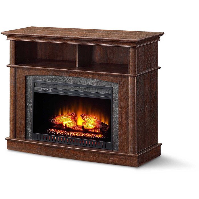Sumner Corner Media Electric Fireplace for TVs up to 45", Brown . Contemporary Design Blends Easily With Many... N11