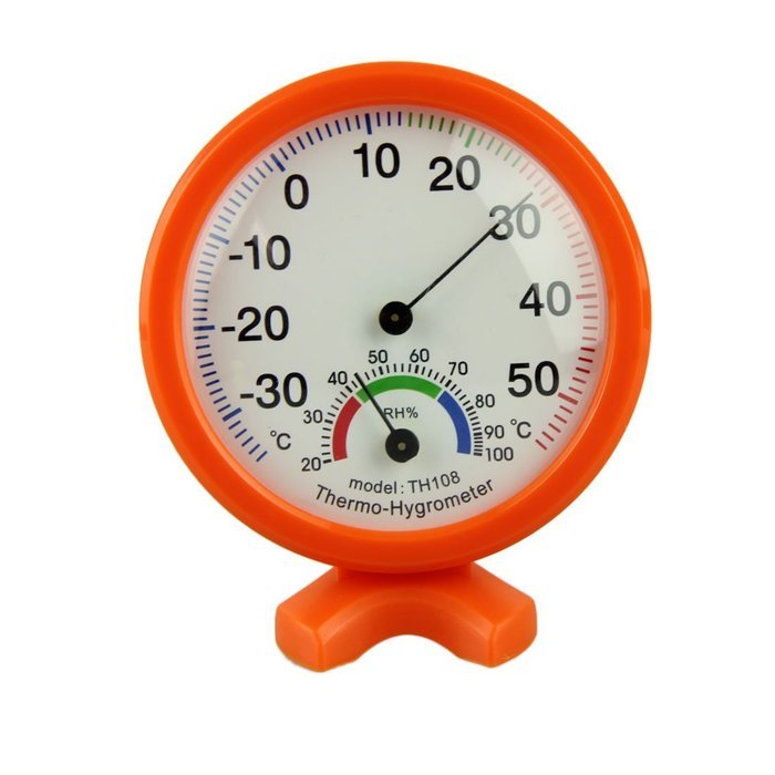 Voberry&reg; New Arrival Round Accurate Temperature Humidity Meter Hygrometer Thermometer Indoor Outdoor (FluorescentGreen) N19
