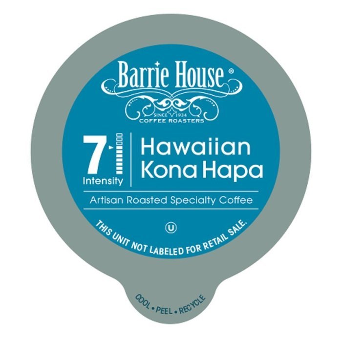 Barrie House Single Cup Capsules for K-Cup Brewer, Hawaiian Kona Hapa, 80 Count