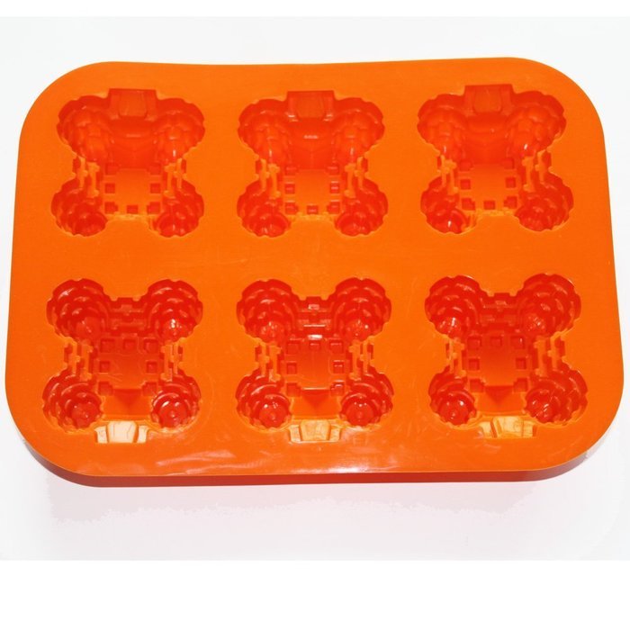 X-Haibei Mini Castle Cakelette Baking Pan Cake Gelatin Soap Mold Silicone Kids Party Maker N3