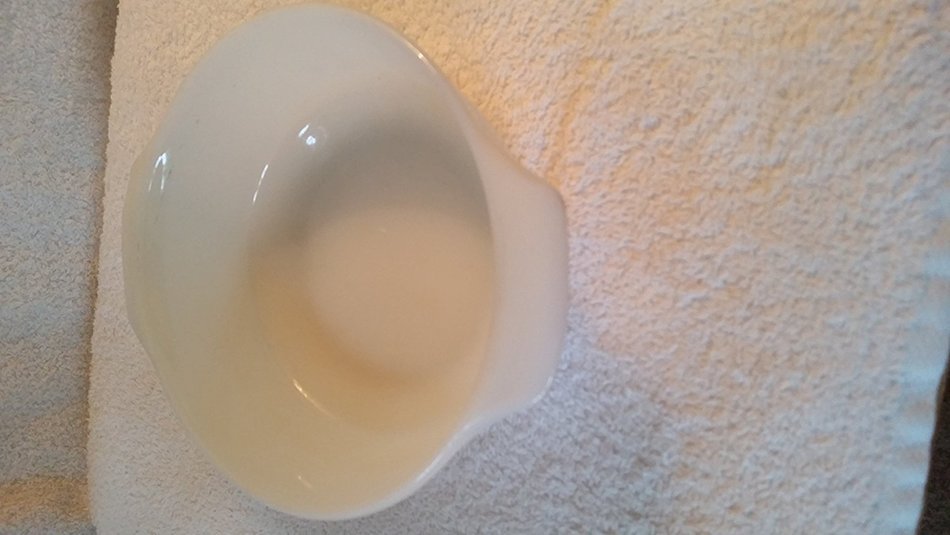 Anchor Hocking #436 White Milk Glass Casserole Dish 1 Qt N2