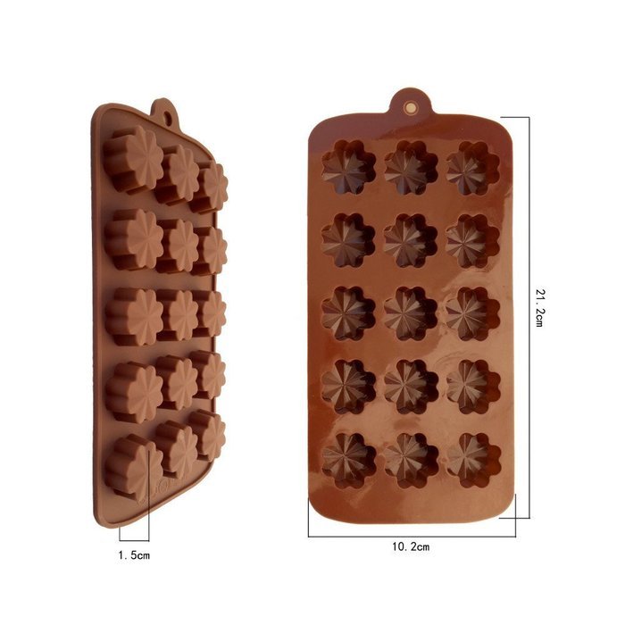 Clover Flower Shape Chocolate Silicone Mold Baking Cake Decoration Mould N2