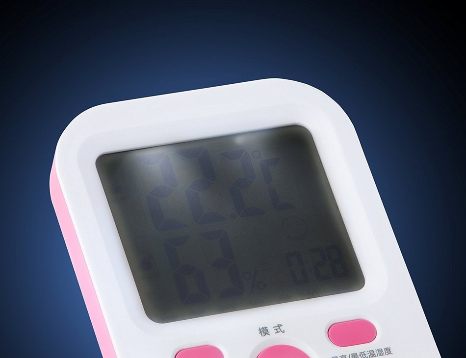 Folk Art Odatime Rose Indoor Digital Thermometer & Hygrometer with MIN/MAX Records & Comfort N7