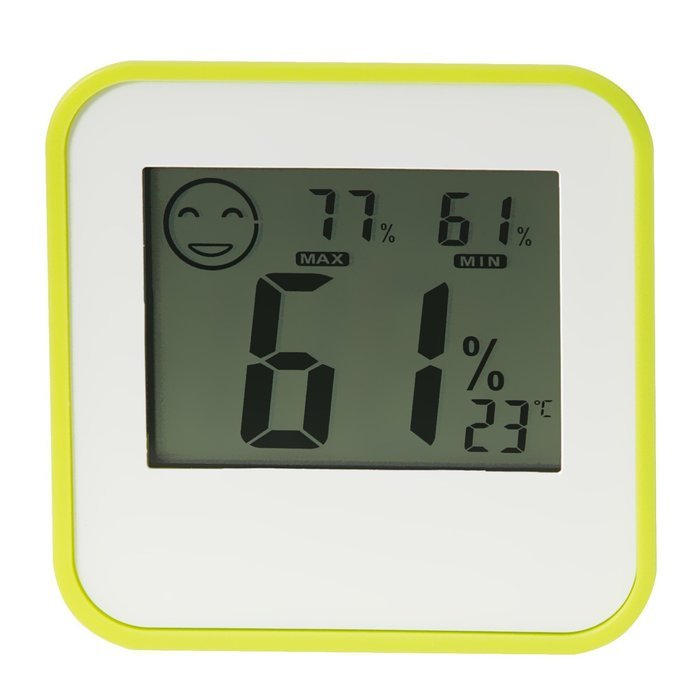 Folk Art Odatime Rose Indoor Digital Thermometer & Hygrometer with MIN/MAX Records & Comfort N8