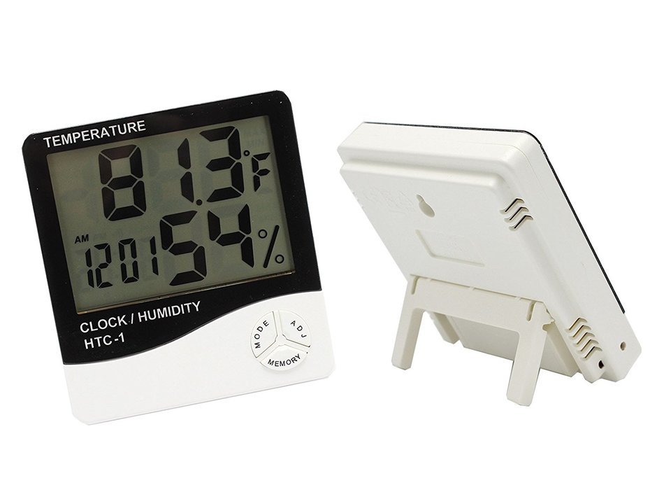 Digital LCD Thermometer Hygrometer Temperature Humidity Meter Alarm Clock Indoor N2