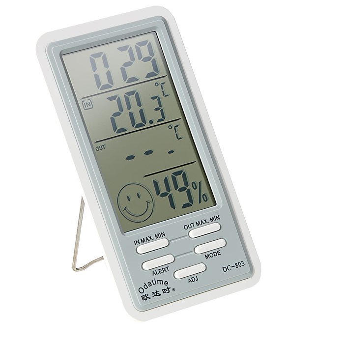 Folk Art Odatime Rose Indoor Digital Thermometer & Hygrometer with MIN ...