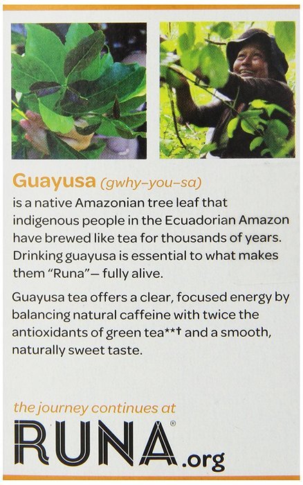 RUNA Clean Energy, Traditional Guayusa Tea, 16-Count Tea Bags N3