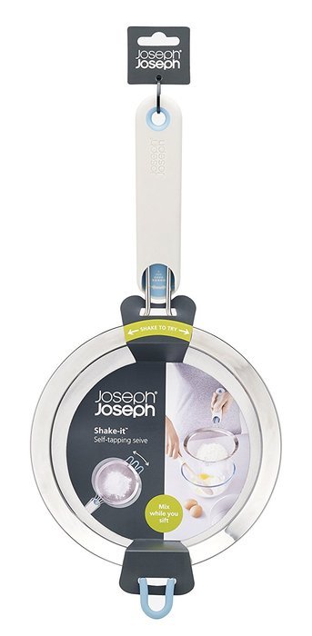 Joseph Joseph Shake It Self Tapping Sieve, Large, Grey