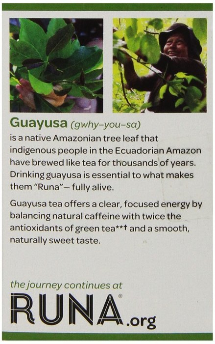 RUNA Clean Energy, Traditional Guayusa Tea, 16-Count Tea Bags N4