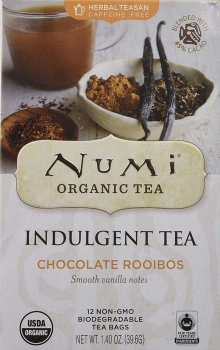 NUMI TEAS TEA CHOC ROOIBOS ORG, 12 BG