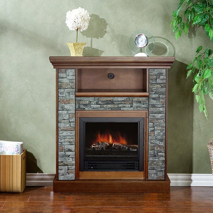 Ashville Electric Fireplace-Old Oak N2
